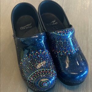 Dansko Cosmic Blue clogs